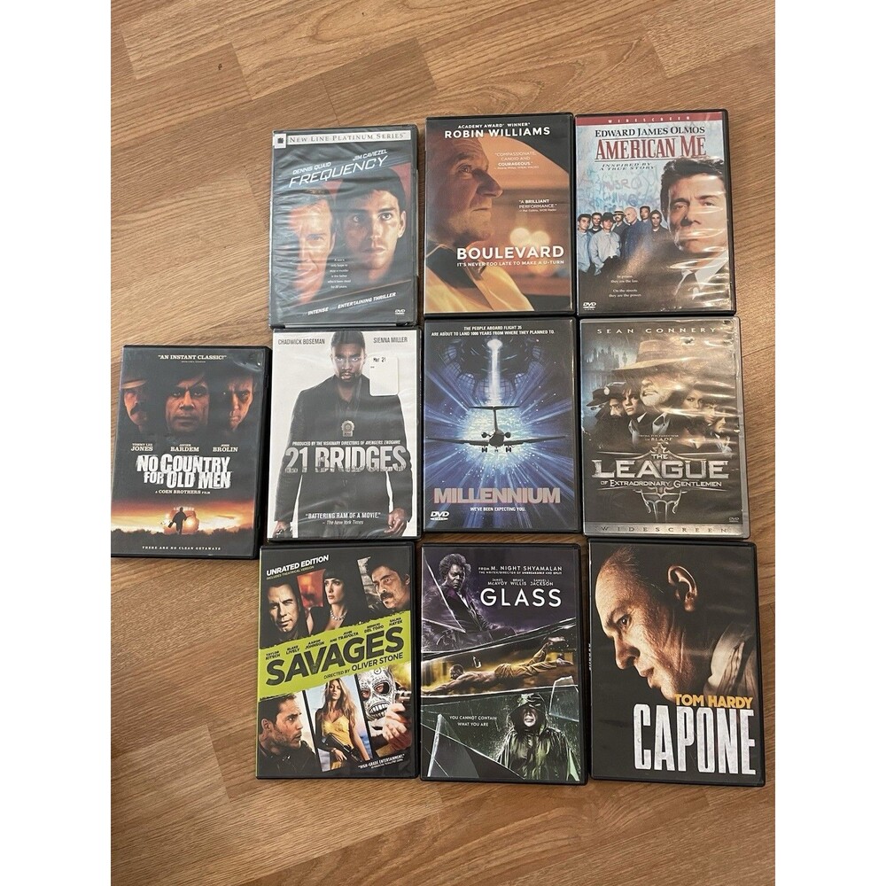 Thriller Mystery DVD Lot 10 Movies No Country For Old Men Glass Frequency